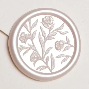 Floral Wax Seal Stickers, Self-Adhesive, Pack of 30