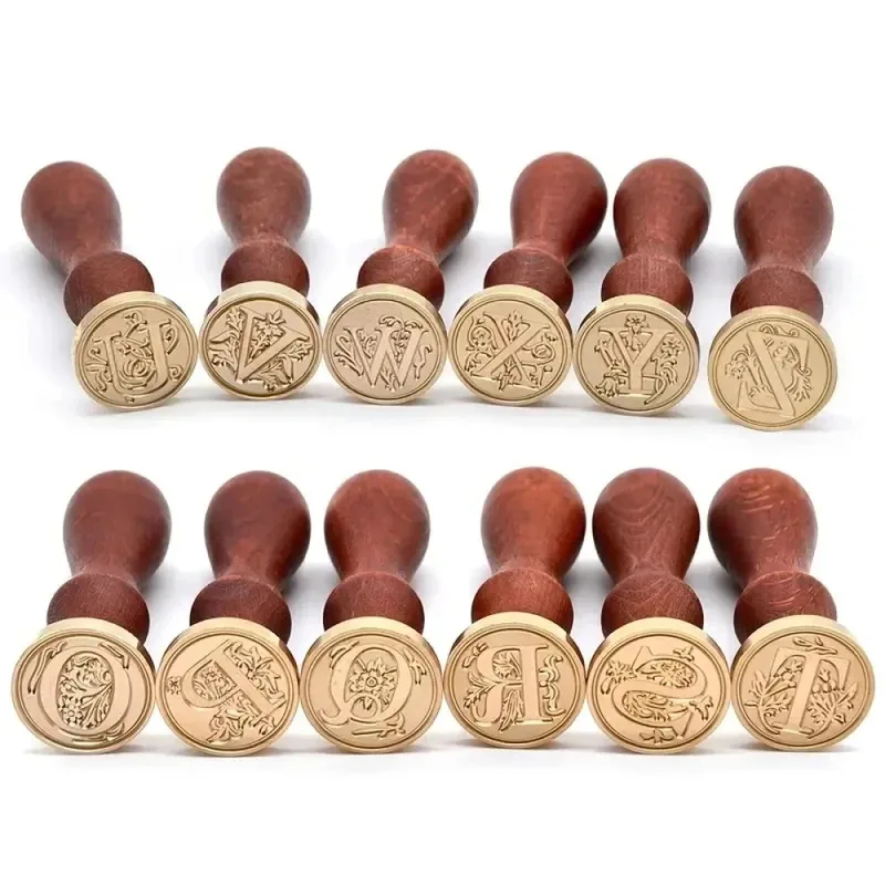 Initial Wax Seal Stamp with Wooden Handle: Choose Your Letter A to Z - Image 2