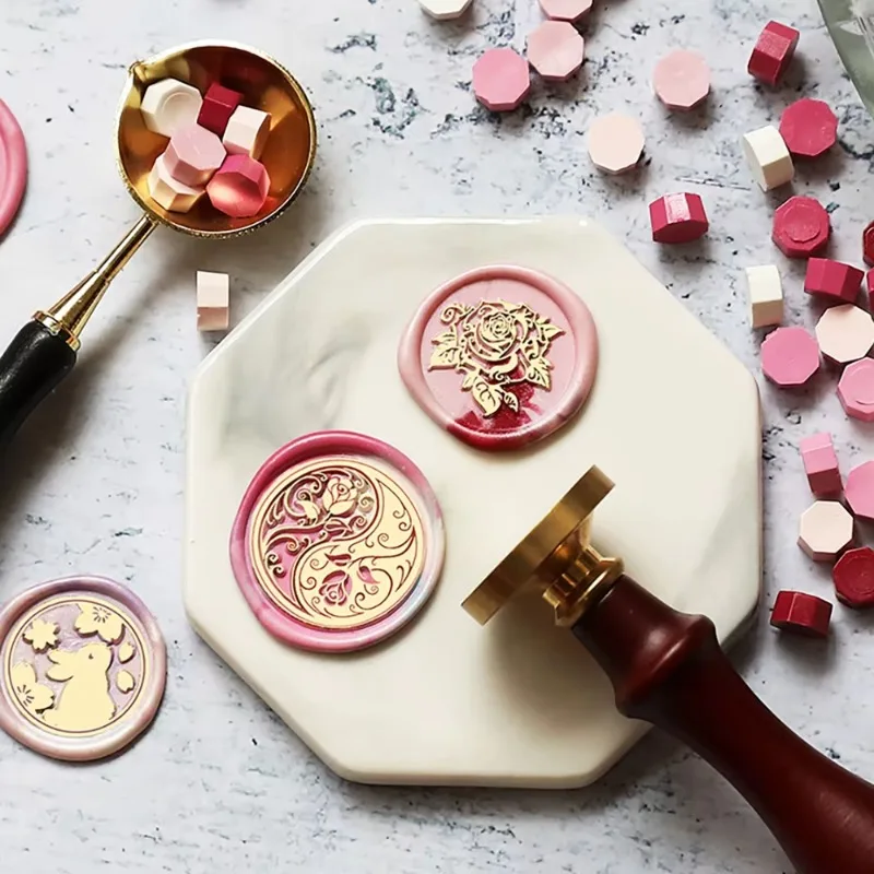 Wax Seal Stamp Set: 9 Heads + 1 Wooden Handle - Image 3