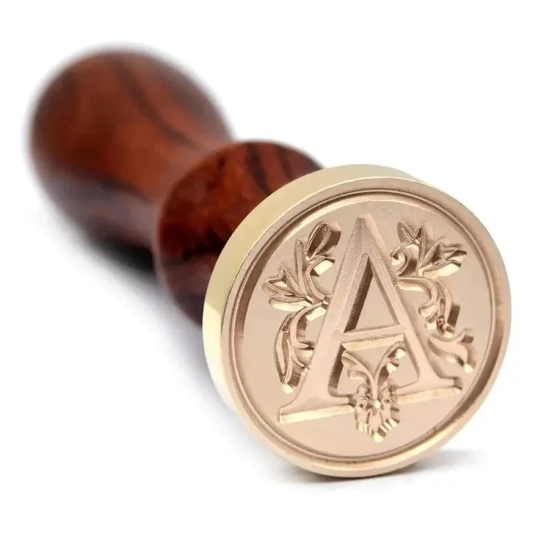 Initial Wax Seal Stamp with Wooden Handle: Choose Your Letter A to Z - Image 4