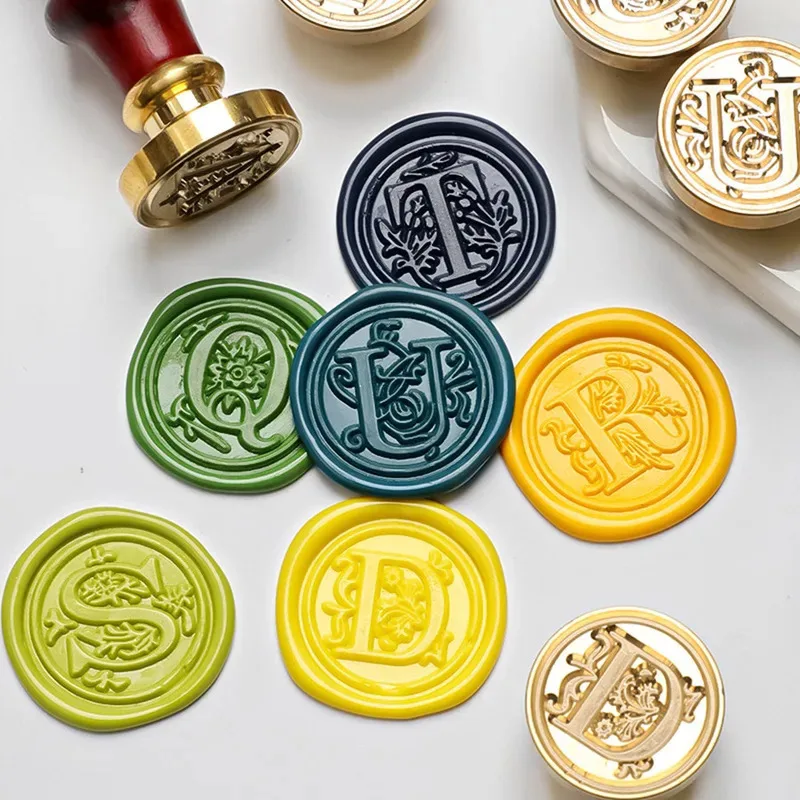 Initial Wax Seal Stamp with Wooden Handle: Choose Your Letter A to Z - Image 3