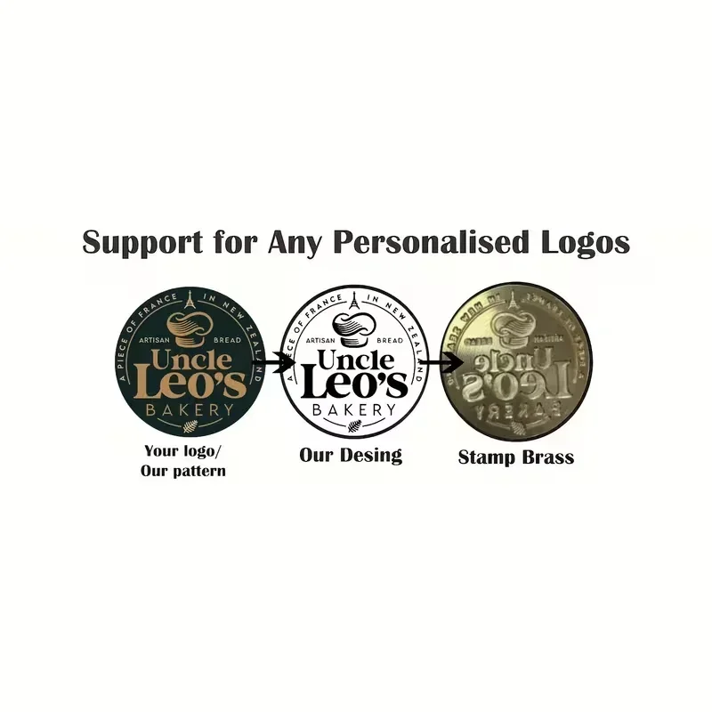 Example of a logo turned into an engraved brass stamp and a wax seal